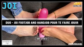 DUO - JOI Footjob et Handjob pour te faire jouir 4K