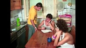 Three dicks in mouths, pussies, and asses&#x2014;our roommate girls geteled