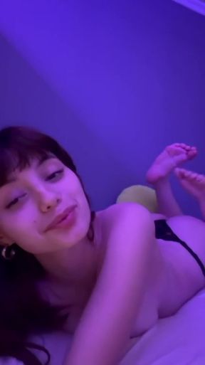 Playful teen teases her round ass