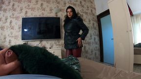 milfycalla- deep blow-job while wearing fur hooded puffer jackets
