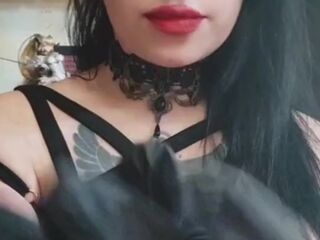 ASMR latex gloves with oil
