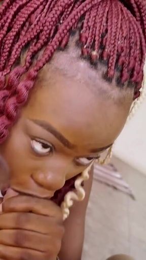 I took this REDHEAD EBONY 18YO model from a messy SLOPPY BJ straight into deep DOGGYSTYLE   Clip 1