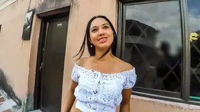 Amateur Latina Picked Up & Face Fucked Rough By Big White Cock American