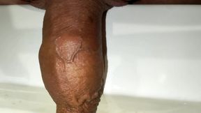 Inflating Foreskin with Piss - Peeing in Foreskin - Uncut Cock Piss