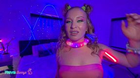 alexandra quintezz reveals her butt plug for brian under blacklights!