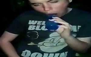 Tgirl fucked in the woods