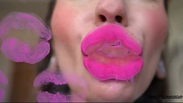 Deep Pinky Sugar Kiss   Spit Fetish Kissing