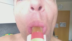 I'll turn you into an ice lolly, lick and suck on you.