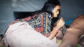 Barely legal Indian couple gets drilled by their randy boyfriend in the village