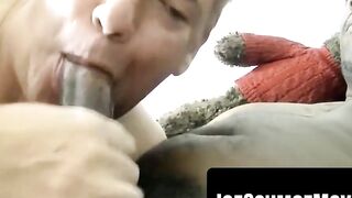 Ebony Amateur Throat Fucks White Guy in Rough Porn Casting Audition