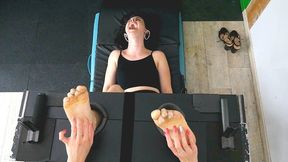 WE WELCOMED 2 TICKLISH BEAUTIES : LISIE'S MILKY FEET ARE EXCRUCIATLINGLY TICKLISH - HD WMV