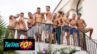 Twinkpop orgy with Sean Cody guys ends in bareback group sex