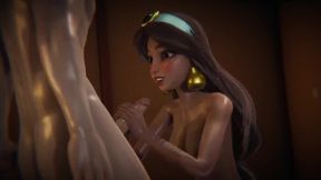 Aladine - Princess&#x1F478; Jasmine gets intimate in a sensual harem experience.