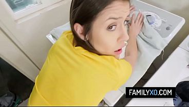 Hot latina stepdaughter fucked by stepdad in the laundry - Catalina Ossa