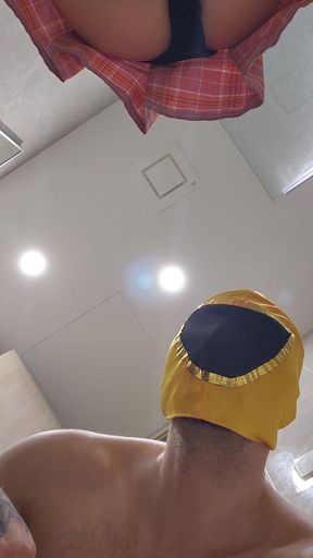 Wrestler in Toilet