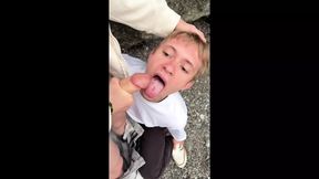 Fucked a Twink in the Mouth by the Sea and Cummed in His Mouth