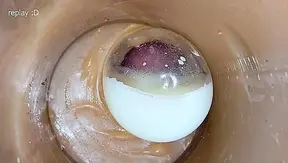 Cum Inside Me Over and Over! Camera inside Vagina toy Creampie Condom POV
