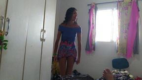 jade choosing clothes to tease at the mall!