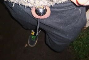 Chastity Boy Publicly Shows His CockCage