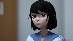 Interracial Lesbians College Sex Break - 3D Hentai