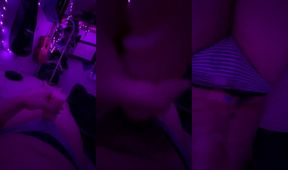 POV Latina trans dives into femboy vagina drilling till creampie soaked