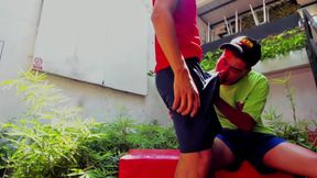 My Boyfriend Takes Me to a Motel and He Doesn't Glove and Starts Eating Me From the Stairs a Big Sucking and Something Else