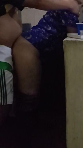 Emotional moment from &quot;Maid delivers ass in the kitchen&quot;