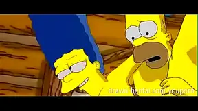 MILF Marge Shares Steamy Encounter in Animated Cabin Romance Parody