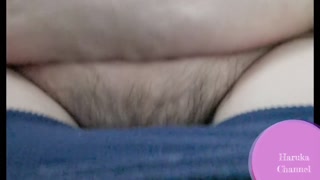 Teasing me in the bathroom from the top, inside, and side of my pale pants.