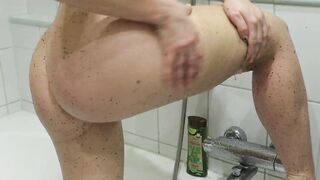 I View My Slutty Stepmom do a Coffee Peel inside the Shower. AnnaHomeMix