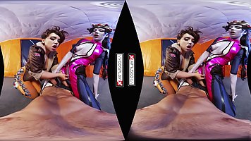POV threesome with Tracer and Widowmaker (Overwatch VR porn)
