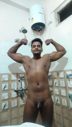 Gym boy bathroom masterbating