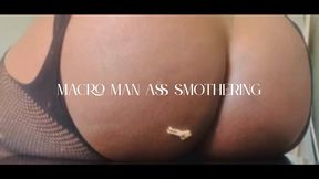 Macro Man Unaware Giantess Ebony Ass Smothering