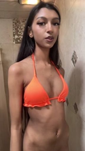 petite 18 year old indian girl partially nude in bikini more exclusive content on onlyfans