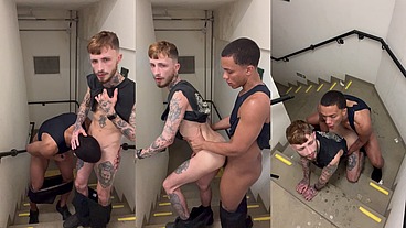 QUASE FOMOS PEGOS FUDENDO NA ESCADA DE EMERGENCIA