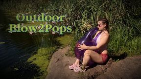 Sabina's Nature Escape: 2 Outdoor Blow2Pops By The River & In The Wild!