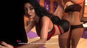 Hot Mature Landlady Does Spicy Yoga With Tenant - Bulge Tease & Flexible Poses