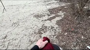 A young athlete publicly gives in the backside to a stranger