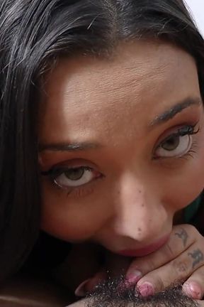 Blowjob From a Busty, Hairy, Dripping Wet Girl