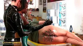 Passionate Carmen Rivers Fulfills Friend’s Kinky Desires on Table Top