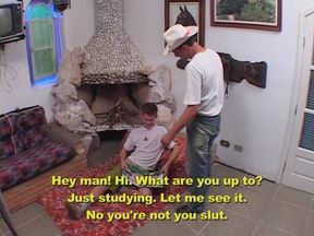 Horny Latin Studs Andrew Lopes and Leonardo Carioca Drill Each Other Near the Fireplace