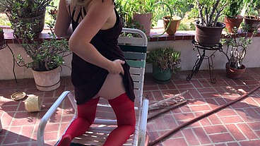 Fucking around on the front porch
