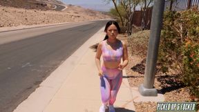 Tiny Asian Jogger Lulu Chu gets Picked Up and Fucked by a Stranger