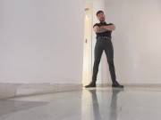 Uncrushable tiny allowed to cum in giants mouth before being swallowed