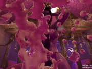 Cute girl takes a massive load to the face from lustful futa succubus
