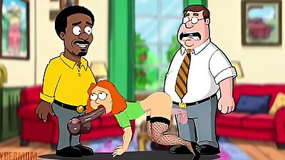 Slut Wife Blowjob to Neighbor and Doesn't Notice Husband Returns from Work. Wife BBC. Cuckold Husband. Cartoon