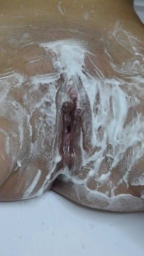 Shaving a Hairy Vagina with a Trimmer and a Razor Close-up!