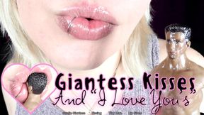 Giantess Kisses And I Love You's - HD - LoveStruck Gentle Giantess Make Out, Coating My Tiny Man In Glossy Smooches, Saying "I Love You" Over And Over