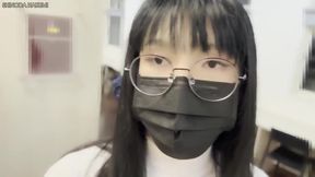 Asian ladyboy destroyed in public with anal plug exhibitionism climaxing