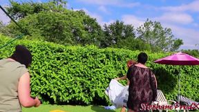 Backstage an amateur couple and the gardener